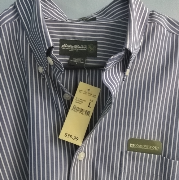Eddie Bauer Other - NWT Eddie Bauer Blue Casual Button Down Shirt Size Large